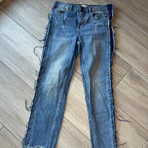 Buffalo David Bitton Riley High Rise Straight Distressed - Women's Jeans Size 28